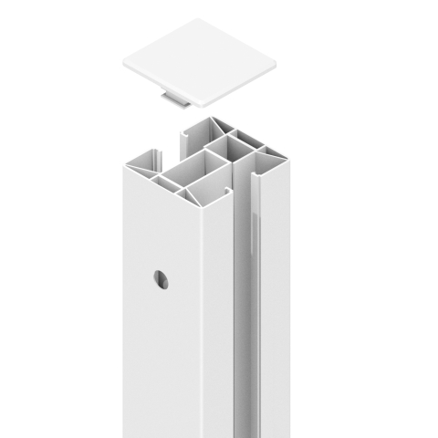 System Klemmpfosten 4600, wei - 105cm