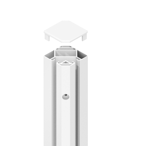 System Eck-Klemmpfosten 4603, wei - 105cm