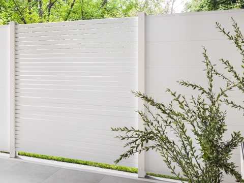 Zaunfeld System Rhombus Alu wei&szlig; 2952 59x180cm