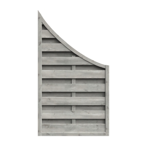 Dichtzaun 90x160-90cm kdi grau mit Leimholzbogen 50687