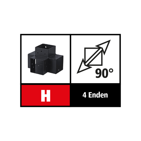 Suki Steckverbinder Verlngerung 90 Grad, 4 Enden - 91mm