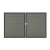 GrojaSolid Grande BPC Steckzaun Doppeltor DIN Links Sonderbreite H:180cm - grau DB703