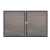 GrojaSolid Grande BPC Steckzaun Doppeltor DIN Links Sonderbreite H:180cm - BiColor co-exdrudiert DB703