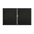 GrojaSolid Grande BPC Steckzaun Doppeltor DIN Links Sonderbreite H:180cm schwarz co-exdrudiert-Alu DB703