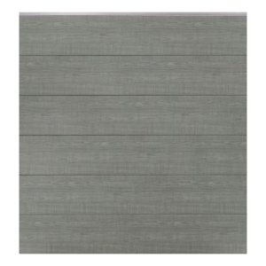 GroJa BasicLine Steckzaun-Set Grey Ash Cut - Leiste silber 180x180cm