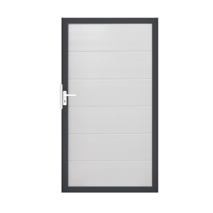 Groja BasicLine Steckzaun Universal Tor 100x180cm wei&szlig; DB703