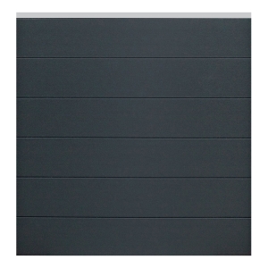 GroJa BasicLine Steckzaun-Set anthrazit- Leiste silber 180x180cm