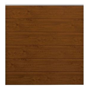 GroJa BasicLine Steckzaun-Set Golden Oak  - Leiste silber 180x180cm