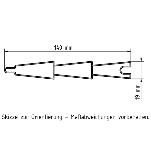 Osmo Alu Fence Juel Einzelprofil Anthrazit 1,9x14x184cm