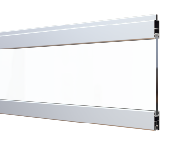 Osmo Creativprofil Glas Cremeweiß Multi Fence Co-Extrusion Leiste Aluminium 1,9x25,3x184cm