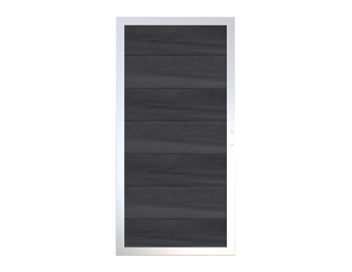 Osmo Multi Fence Co-Extrusion Greystone Tor 89x178 Rahmen Aluminium inkl. Beschlag