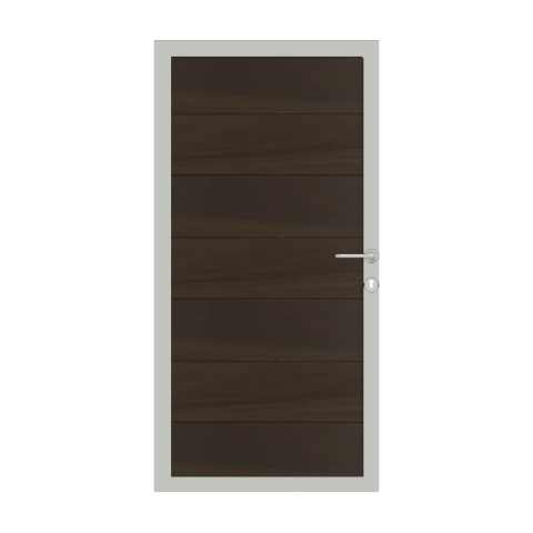 Osmo Multi Fence Co-Extrusion Walnut Tor 89x178 Rahmen Aluminium