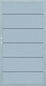 System WPC XL Zauntor grau 2591 Universalanschlag 98x180 cm