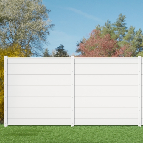 System Alu Plus Zaunfeldset Wei&szlig; 3902 178x184 cm