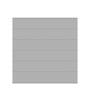 System Alu Plus XL Zaunfeldset Silber 3919 178x184 cm