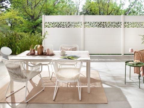 System Alu Plus XL Zaunfeldset Wei&szlig; 3920 178x184 cm