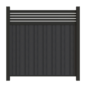 Flex Fence Variation 4 Grundelement Multi Fence Co Extrusion Greystone + Alu Fence Rhombus Anthrazit
