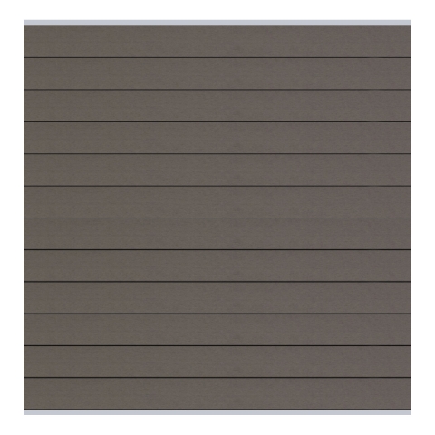 Elephant Steckzaun Set Mix and Match 180x174cm WPC steingrau Leisten Silber