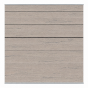 Elephant Steckzaun Set Mix and Match 180x174cm WPC Bicolor grau Leisten Silber