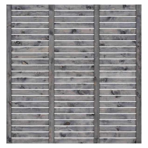 Sichtschutzzaun Valentina Kiefer KDi Grau 180x180 cm 51226