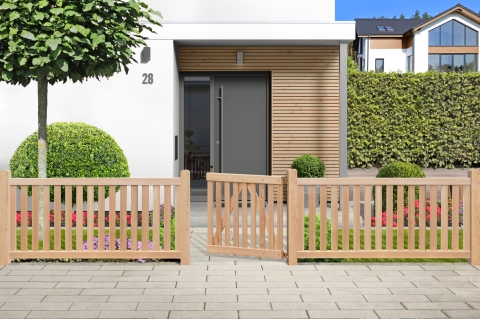 Vorgartentor Verona aus L&auml;rche 100x80cm 50336 ohne Beschlag