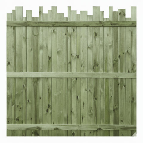 Bohlenzaun Disparat 180x180-175 cm Kiefer druckimpr&auml;gniert