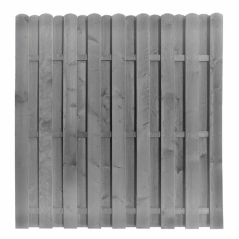 Bohlenzaun Kiefer Farbton Steingrau vorlasiert 180x180 cm