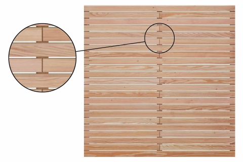 Rhombus Sichtschutzzaun L&auml;rche natur 180x180 cm