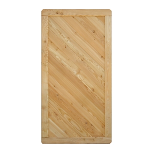 Massivzauntor 100x180cm geschlossen L&auml;rche natur ohne Beschlag