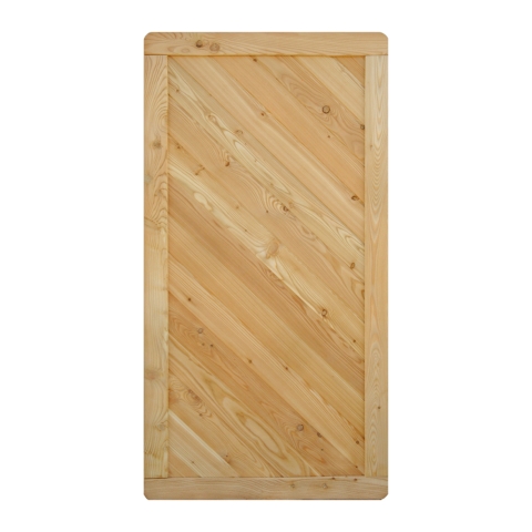 Massivzauntor 100x180cm geschlossen L&auml;rche natur ohne Beschlag