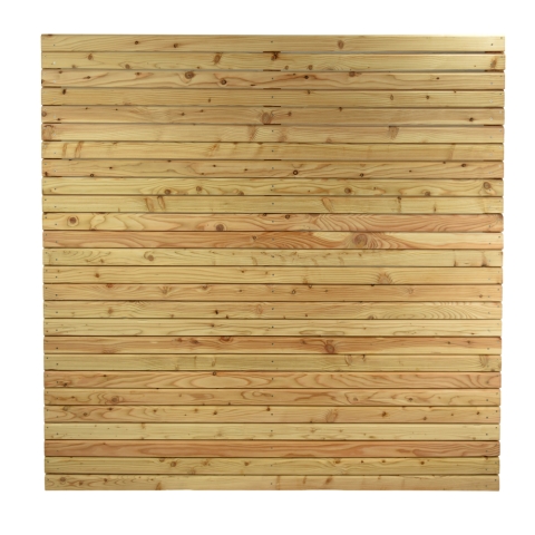 Massivzaun Rhombus gerade L&auml;rche natur 180x180 cm