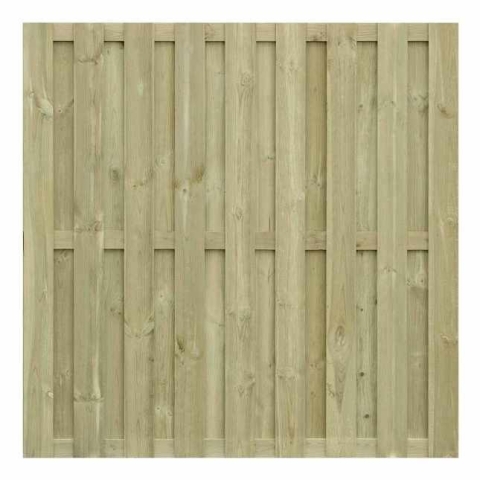 Bohlenzaun Anjo gerade Kiefer kdi gr&uuml;n 180x180cm s&auml;gerauh