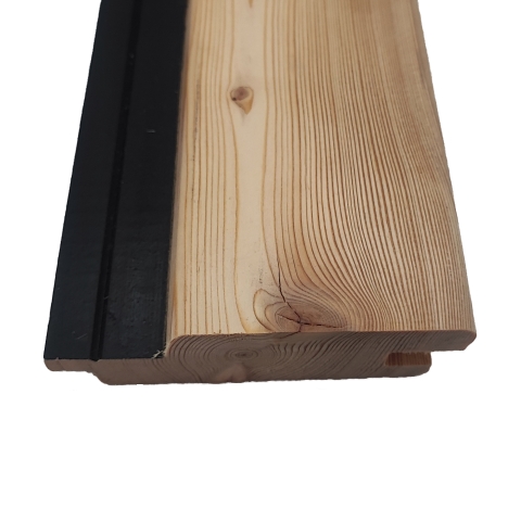 Profilbrett Rhombus mit schwarze Feder 27x94 mm kanadischer L&auml;rche