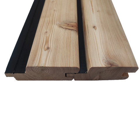 Profilbrett Rhombus mit schwarze Feder 27x94 mm kanadischer L&auml;rche