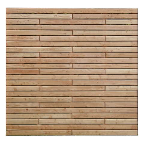Massivzaun Rhombus-Sectio gerade L&auml;rche 180x180cm