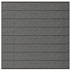 Elephant Steckzaun Modular 180 WPC Rock Grey co-extrudiert, Leisten Anthrazit 180x174cm