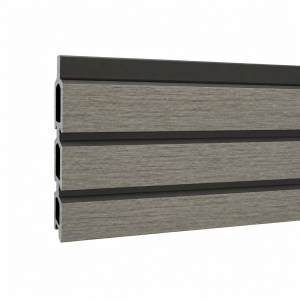 Elephant Steckzaun Triple Rhombus WPC Steingrau, 6er Set 180cm