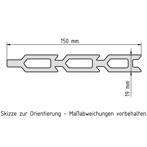 Elephant Steckzaun Triple Rhombus WPC Steingrau, 6er Set 180cm