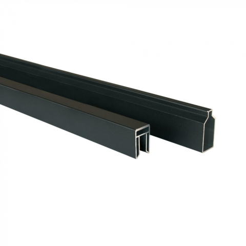 Elephant Steckzaun Set Triple Rhombus 180x178cm WPC Anthrazit Leisten Schwarz