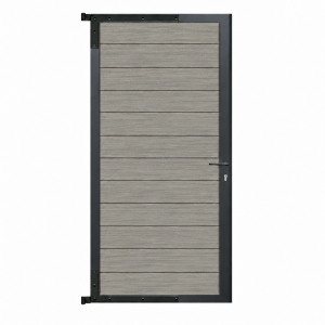 Elephant Mix and Match Zauntor anthrazit 90x175cm, Bausatz F&uuml;llung WPC Natural Grey co-extrudiert