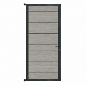Elephant Mix and Match Zauntor anthrazit 90x189cm, Bausatz F&uuml;llung WPC Natural Grey Co-Extrudiert