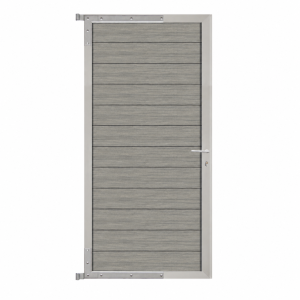 Elephant Mix and Match Zauntor Alu 90x175cm, Bausatz F&uuml;llung WPC Natural Grey co-extrudiert