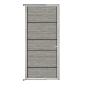 Elephant Mix and Match Zauntor Alu 90x189cm, Bausatz F&uuml;llung WPC Natural Grey co-extrudiert