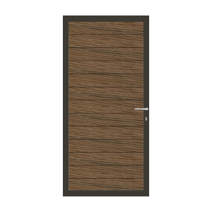 Elephant Mix and Match Zauntor anthrazit 90x195cm, Bausatz Füllung  WPC Driftwood Dark co-extrudiert