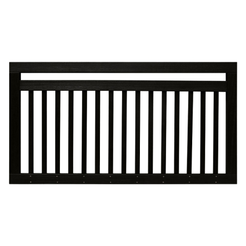 Elephant Industriell Vorgartenzaun Bangkirai schwarz gef&auml;rbt 150x80cm