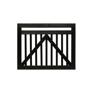 Elephant Industriell Vorgartentor Bangkirai schwarz gef&auml;rbt 100x80cm ohne Beschlag