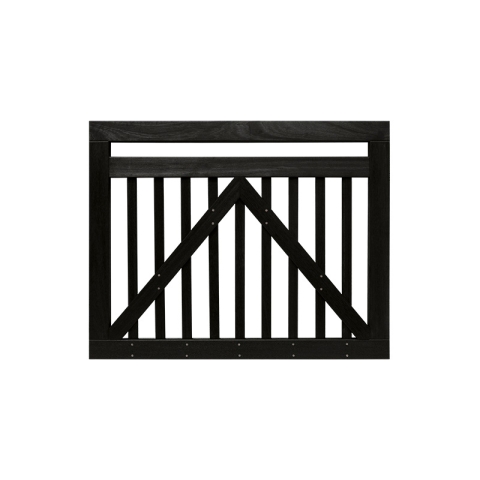 Elephant Industriell Vorgartentor Bangkirai schwarz gef&auml;rbt 100x80cm ohne Beschlag