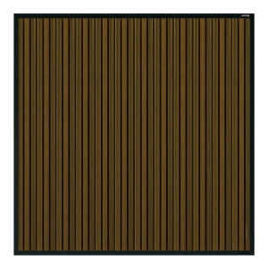 Elephant Dark Line Stripesvertikal WPC Zaun, Driftwood Dark co-extrudiert 180x180cm