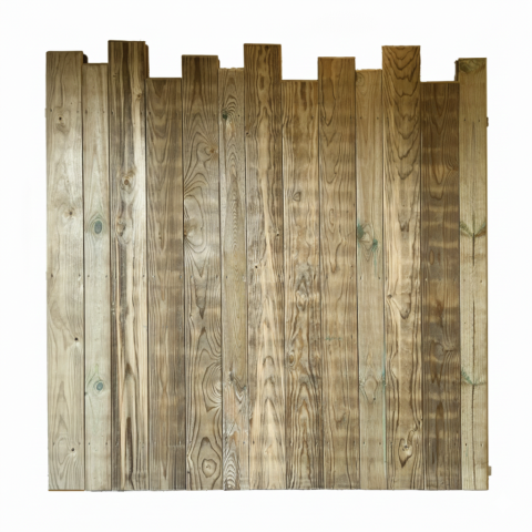 Bohlenzaun Disparat Duo 180x180-175 cm Kiefer druckimp. beidseitig beplankt