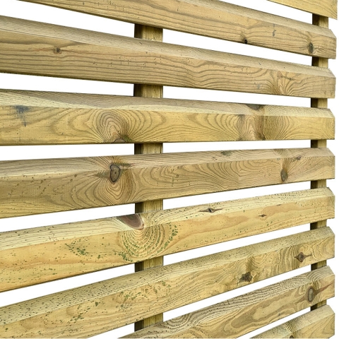 Massivzaun Rhombus gerade Kiefer KDI 180x180 cm